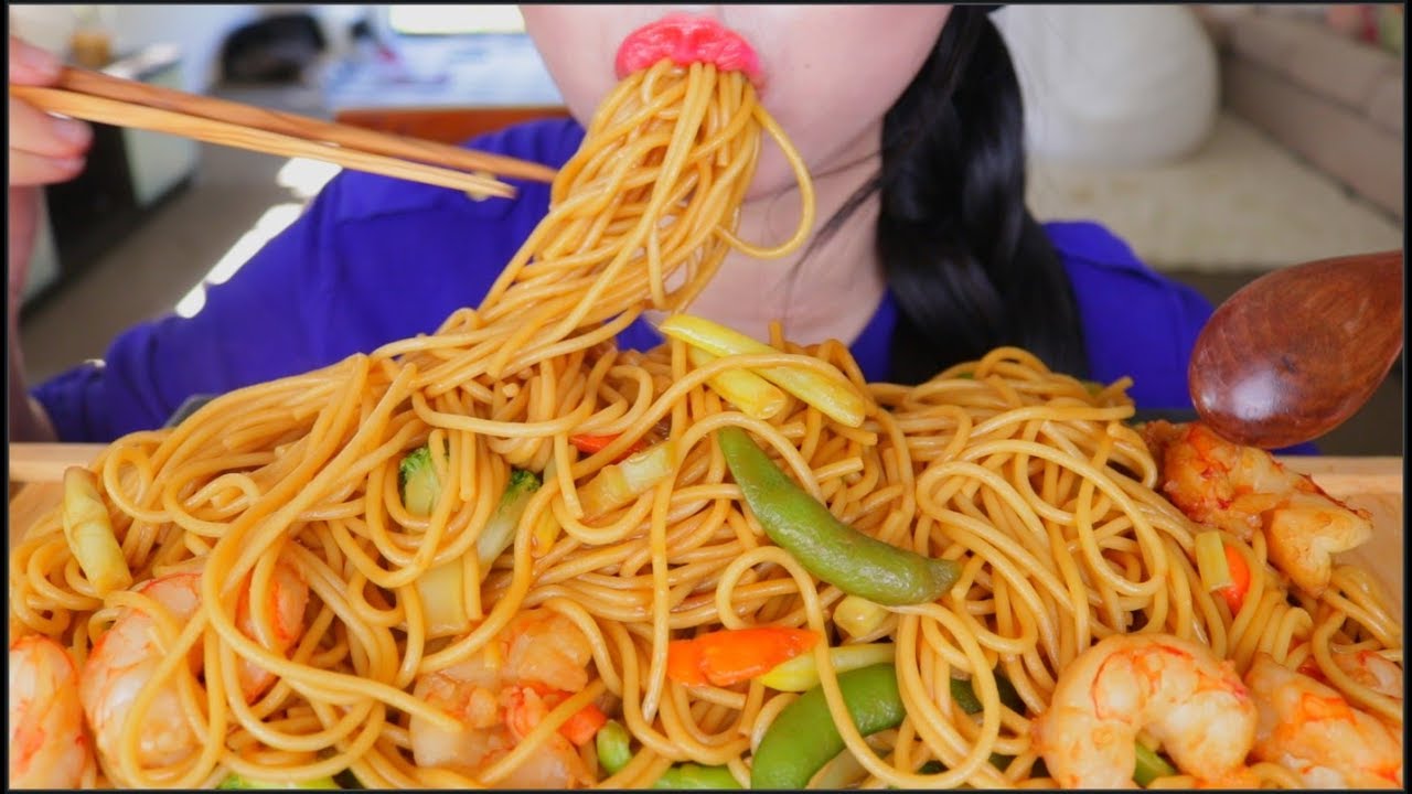 ASMR CHOW MEIN HEALTHY | 炒面 | EATING SOUNDS | NO TALKING
