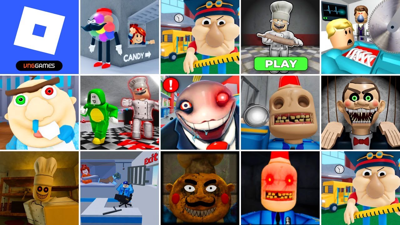 Roblox, MR. GUMDROP'S CANDYSHOP, EPIC SCHOOL, RUN FROM PAPA PIZZA, ESCAPE THE ZOMBIE HOSPITAL OBBY!