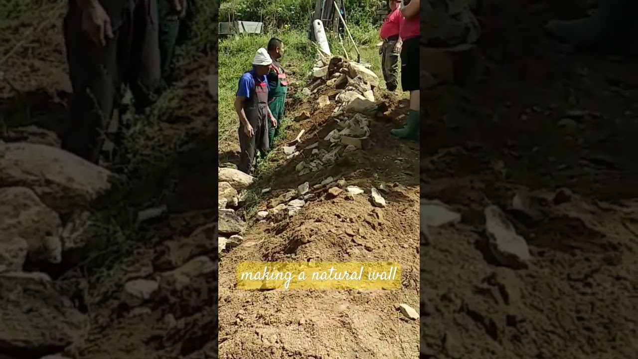 Making a natural stone wall ...no mortar.