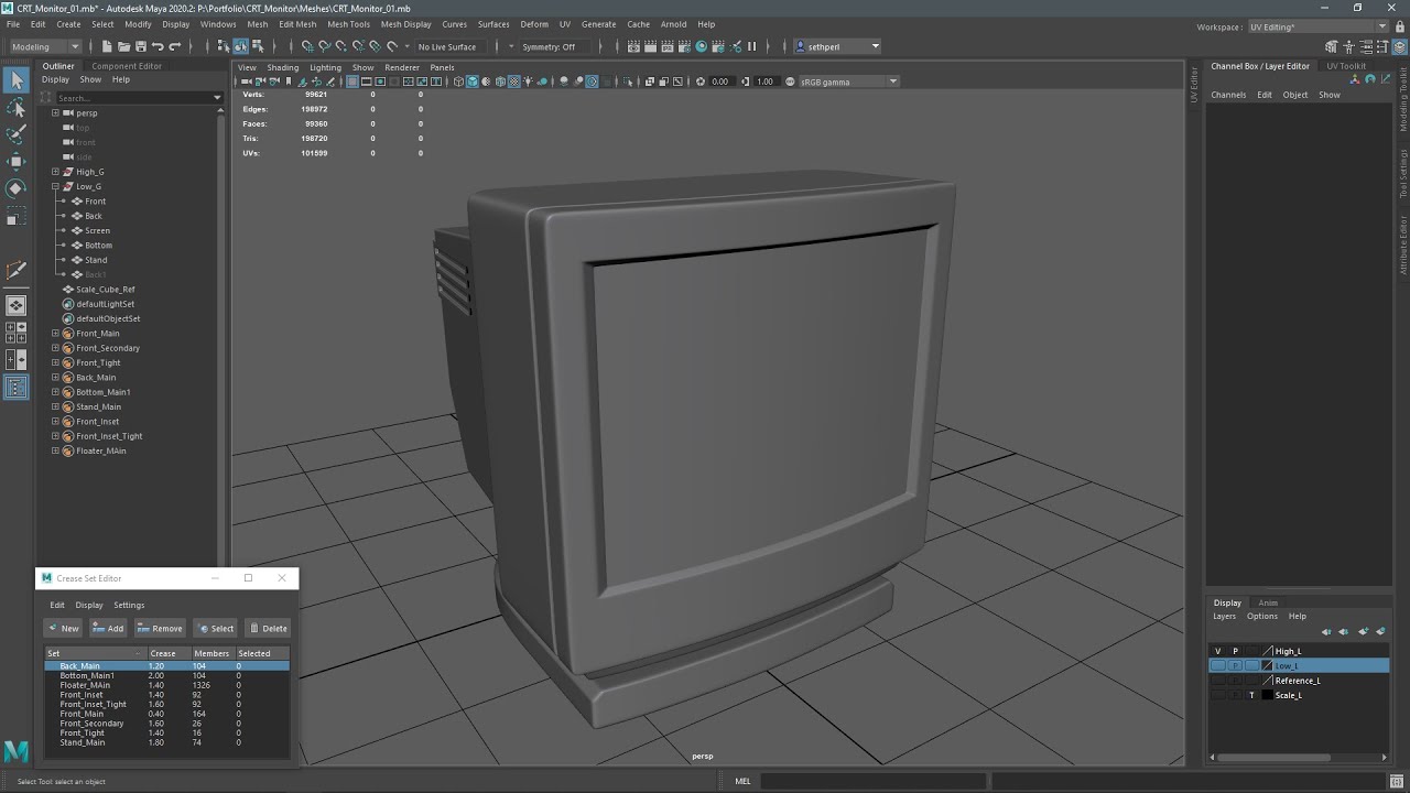 Maya Crease Sets Workflow