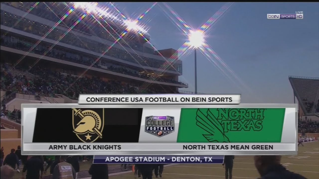 November 18, 2017 - Army Black Knights vs. North Texas Mean Green Football Game 60fps