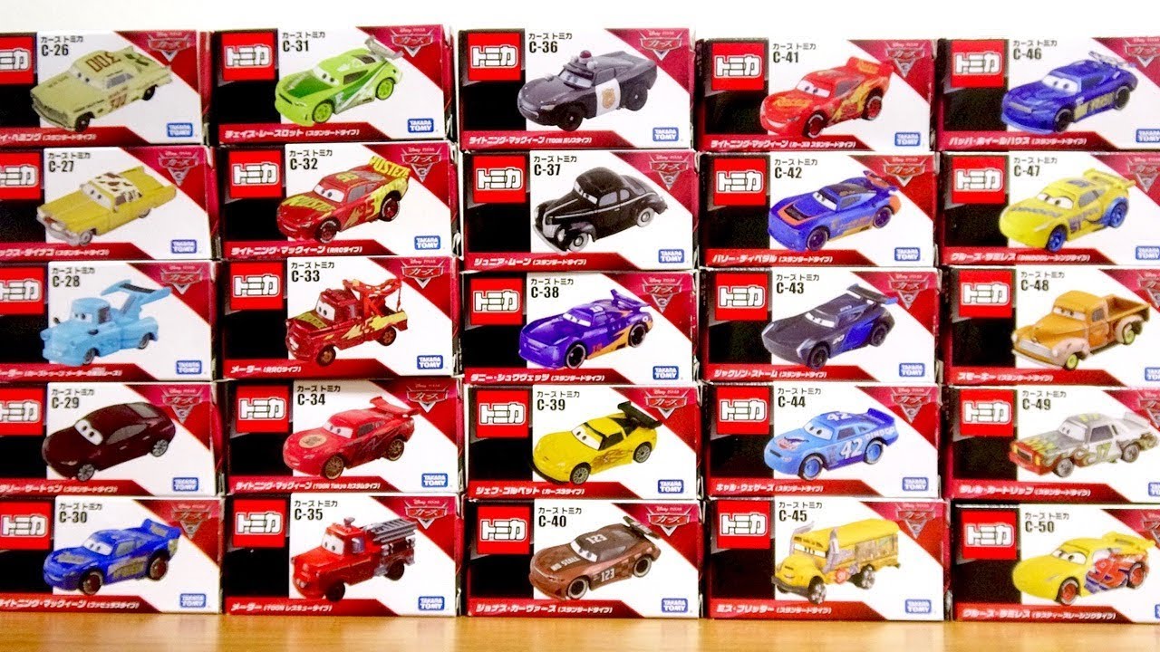 Disney Cars Tomica C-26 - 50 Current lineup 2019 collection | Lightning McQueen Working car Meter