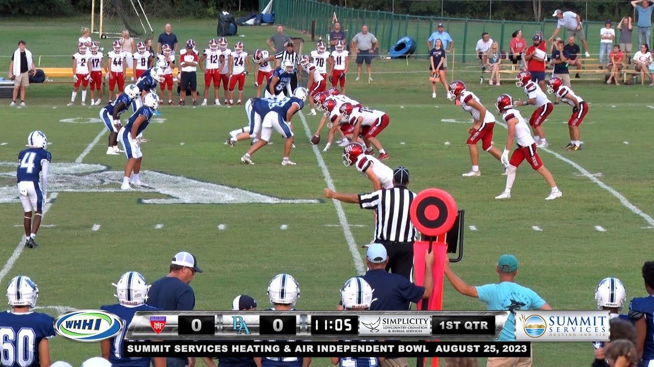 FOOTBALL | Hilton Head Prep Dolphins at Beaufort Academy Eagles 2023 | Full Game | WHHITV