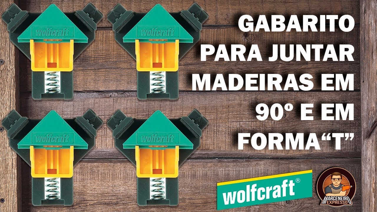 GABARITO CLIP ANGULAR PARA JUN&Ccedil;&Atilde;O DE CHAPAS MDF - WOLFCRAFT
