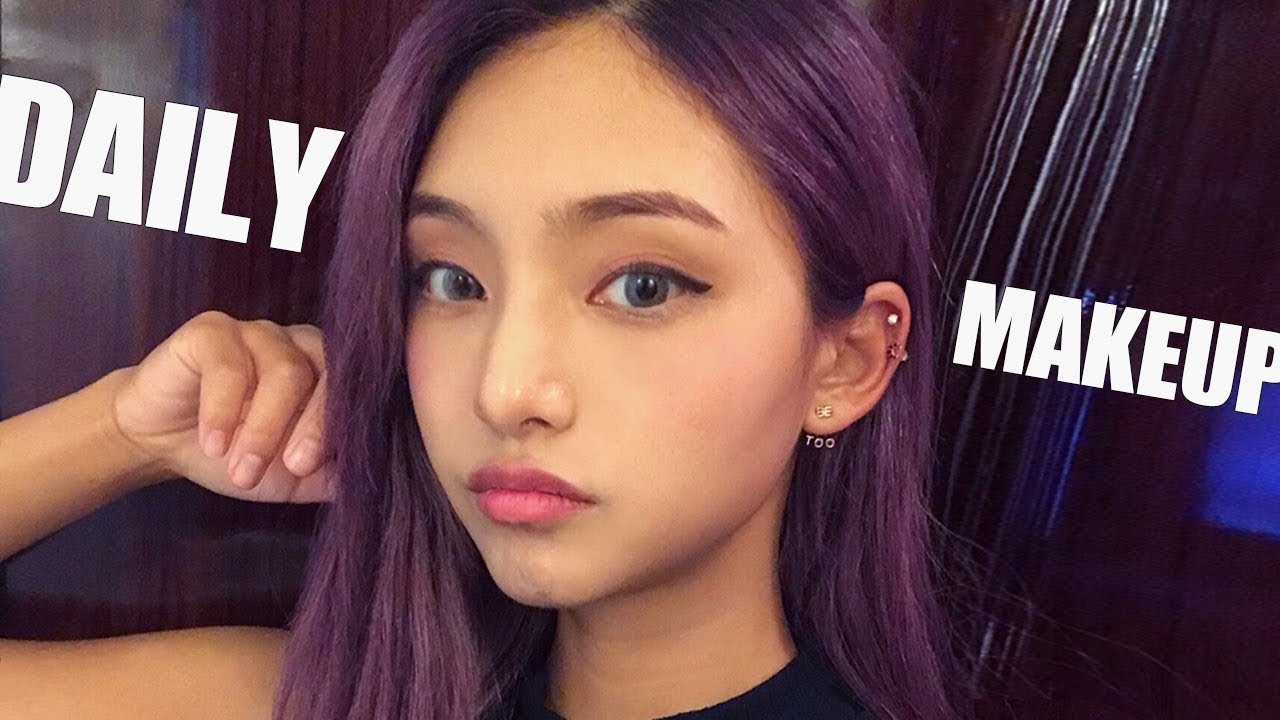 [GRWM]🍉빨간맛 아니고 🍇보라맛 무쌍,검은피부 데일리메이크업 겟레디윗미//젤라jella