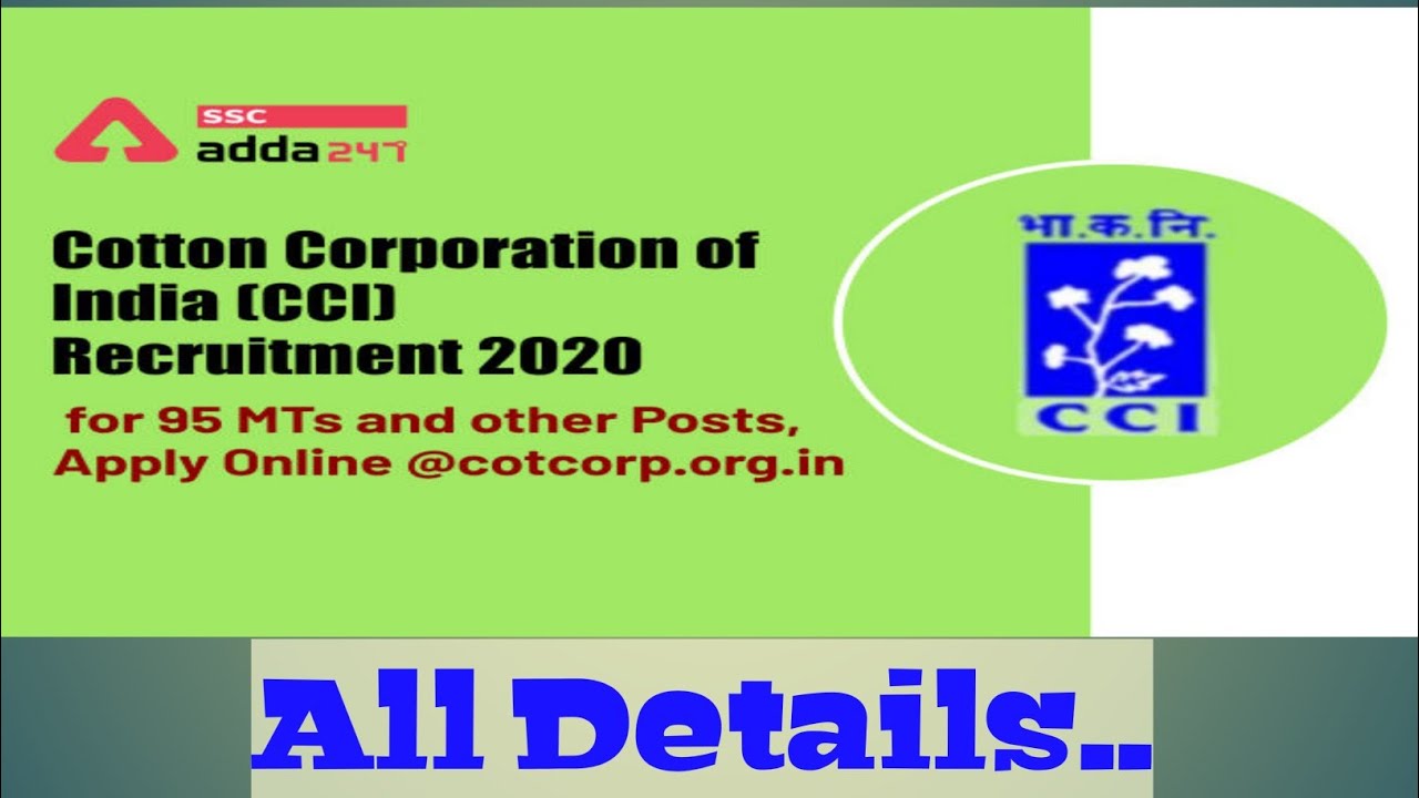 CCI Recruitment 2020 | Salary : ₹30,000 | 96 vacancies | Latest Job update