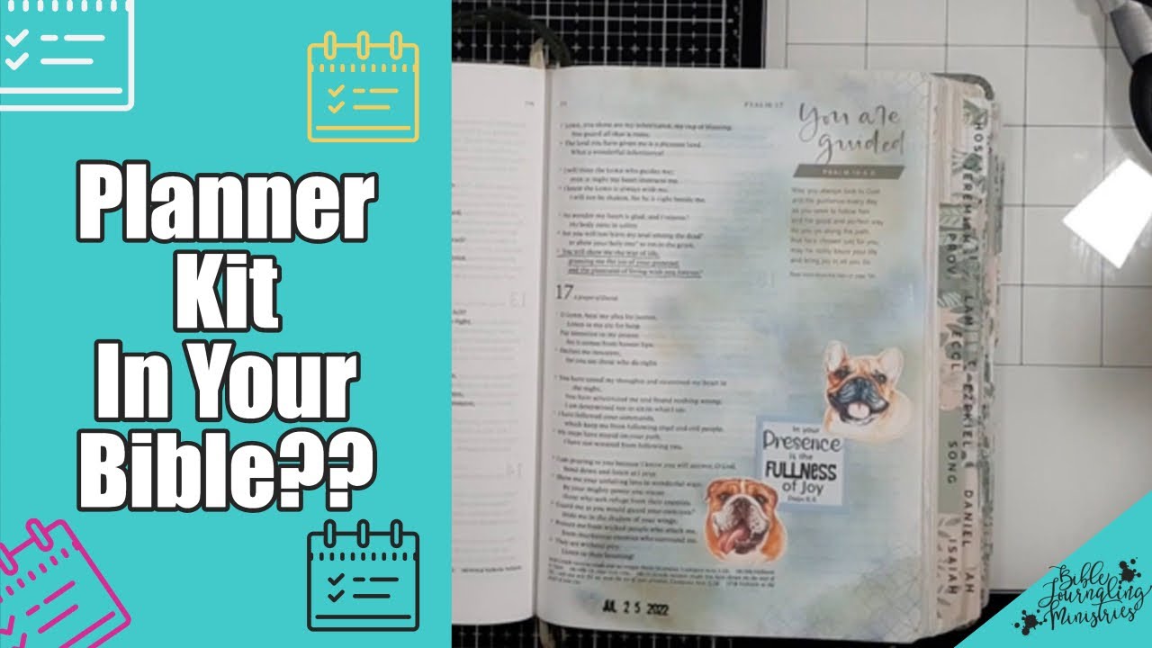 Using Planner Kits and Gelatos in Your Bible - Bible Journaling Psalm 16:11 with Sara