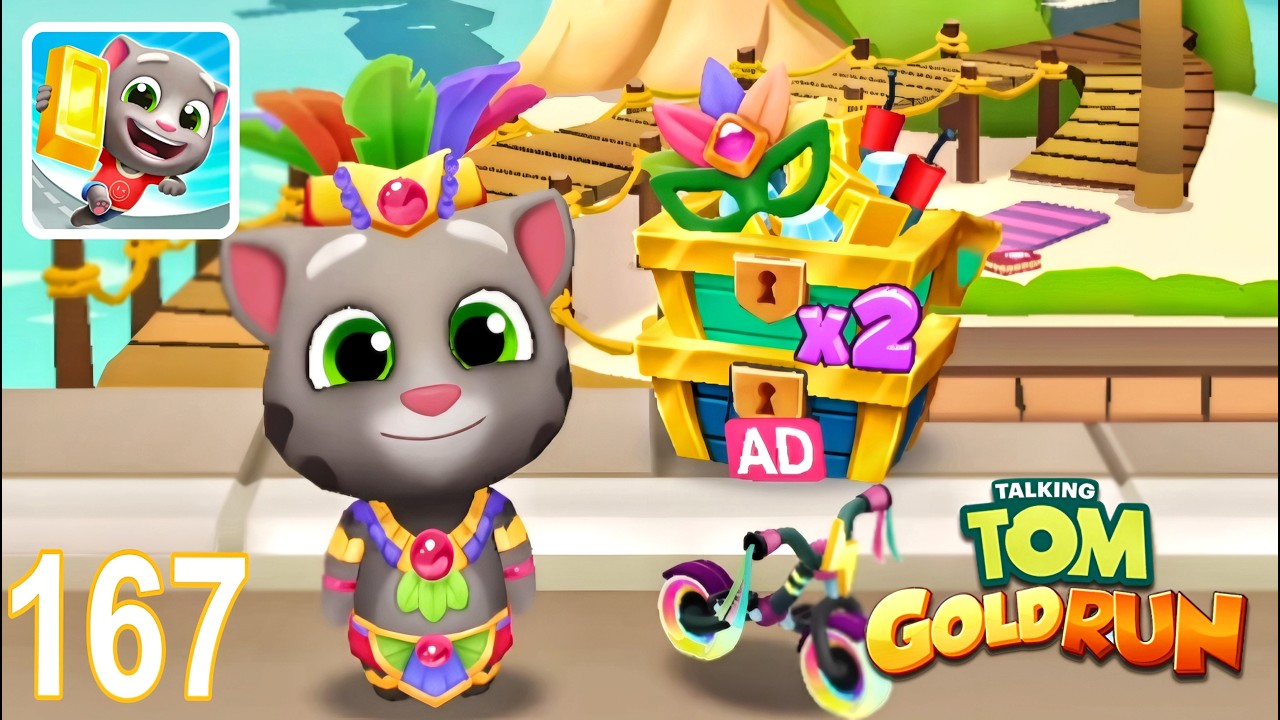 Talking Tom Gold Run - Gameplay Walkthrough Part 167 - Festival Time Update! (Android/iOS)