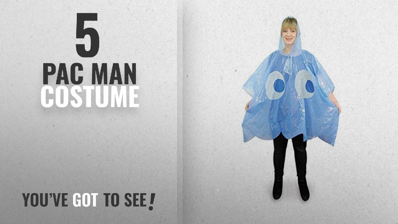Top 10 Pac Man Costume [2018]: Paladone 2 PacMan Ghost Rain Ponchos