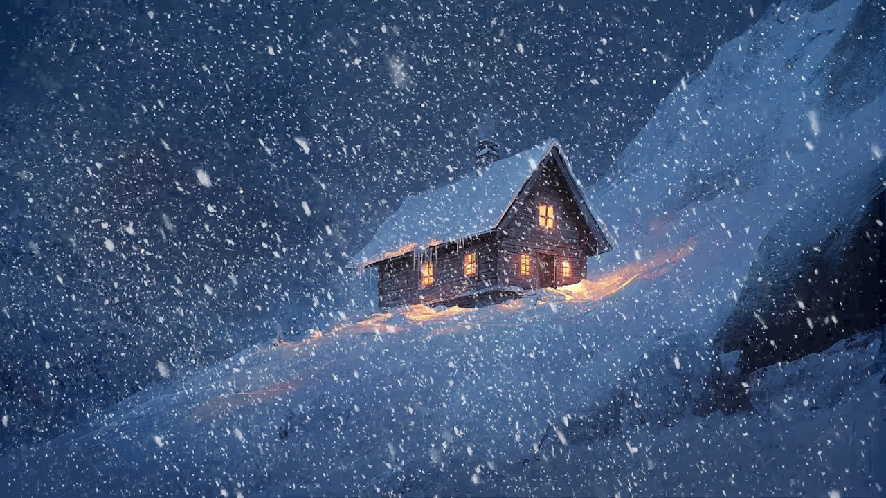 The Loneliest Cabin in the Blizzard | Harsh Winter Storm and Howling Wind for Deep Relaxation