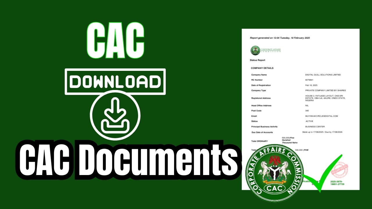OFFICIAL CAC STATUS REPORT, HOW TO GET IT | Certificate, Memart, Status Report
