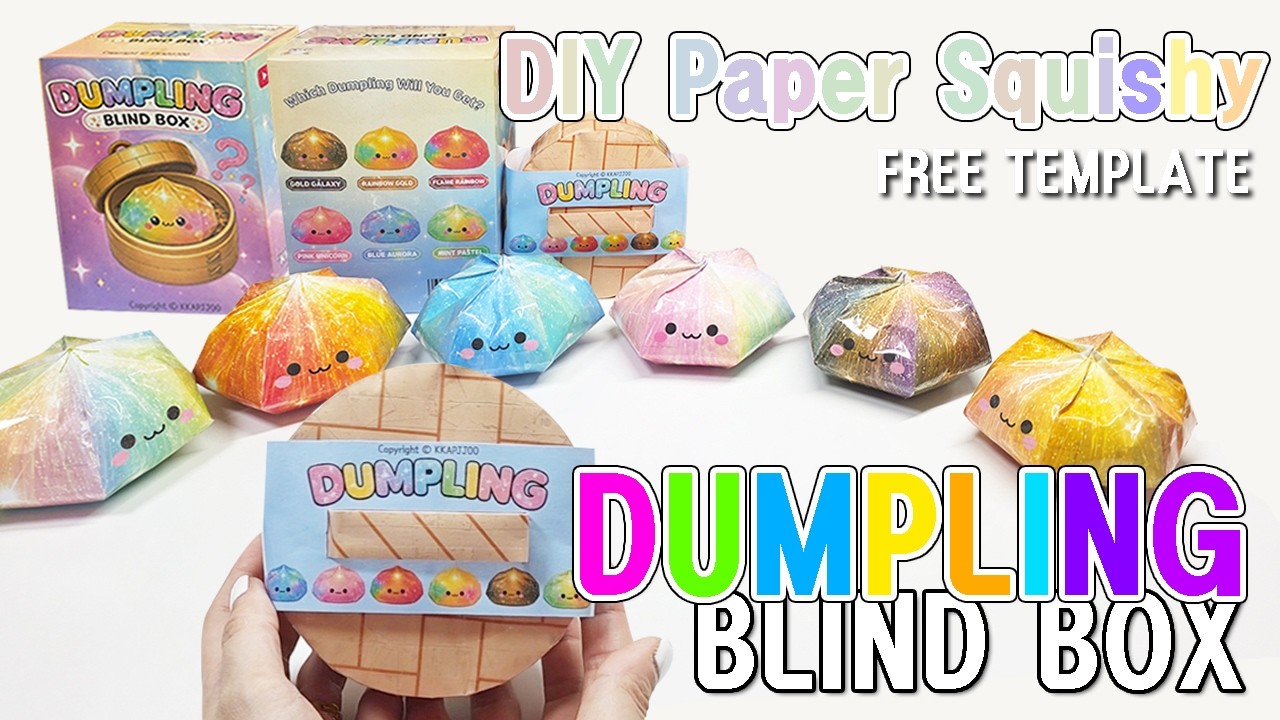 DIY Paper Squishy | Dumpling Blind Box(Free template) &ndash; So Satisfying 🥟