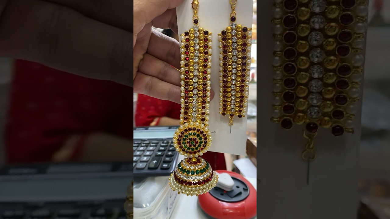 Bharatanatyam jewellery Mattal Jhumki Earrings  #bharatanatyamdancer #traditionaljewellery