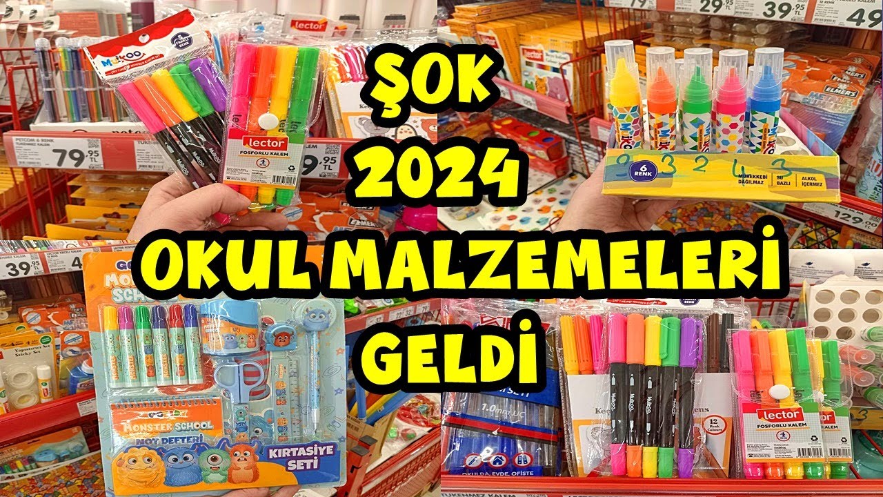 ŞOK OKULA DÖNÜŞ 2024🔊 ŞOK MARKET OKUL KIRTASİYE MALZEMELERİ GELDİ 💯STABİLO SHARPİE BACK TO SCHOOL