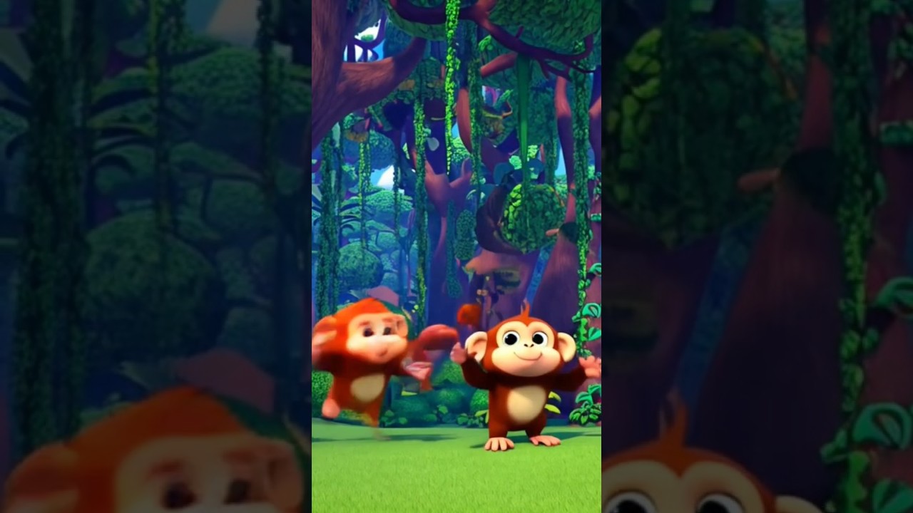 Dancing Monkey's #nurseryrhymesforkids #nurseryrhymes2025 #babyrhymes #viralkidsshorts #viralkids