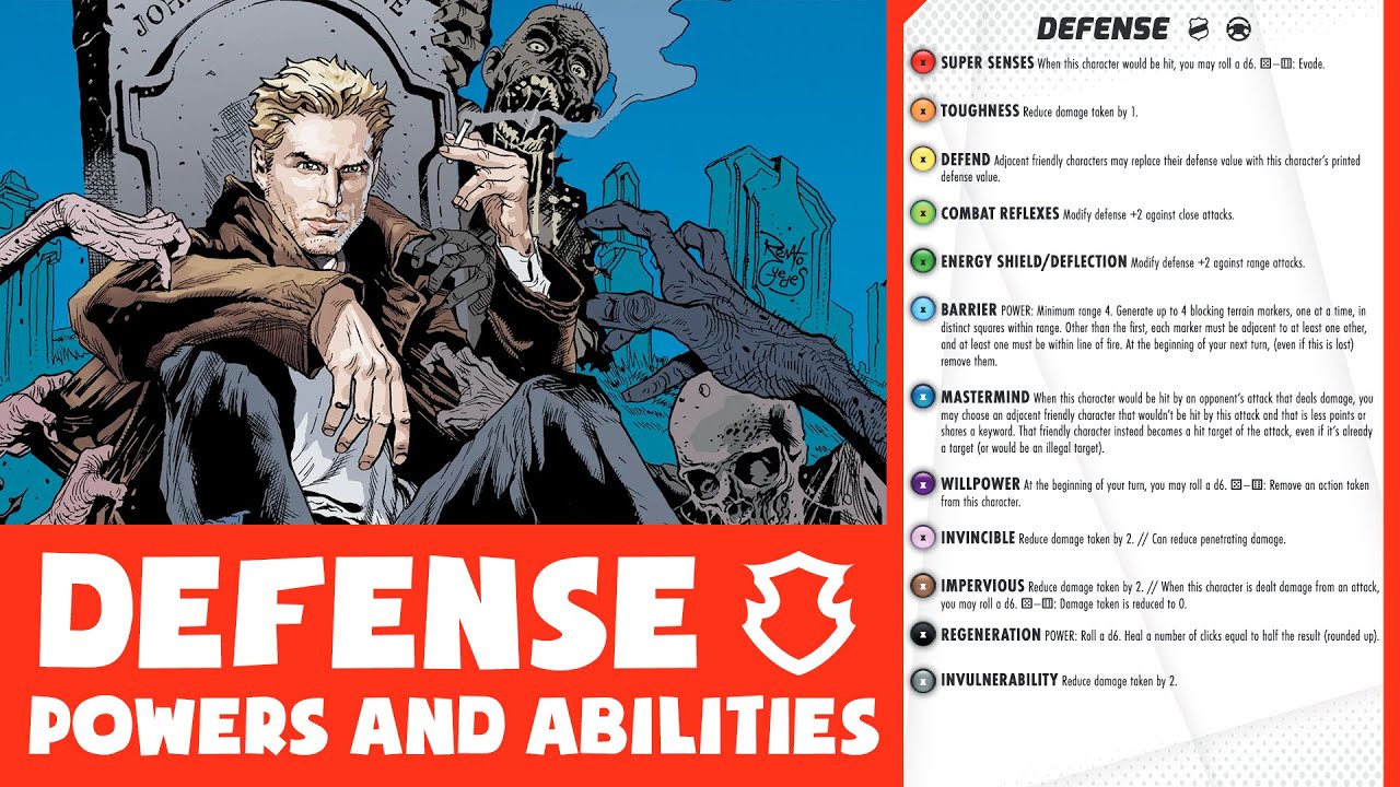 HOW TO PLAY: Heroclix Rules - DEFENSE Powers and Abilities 2024