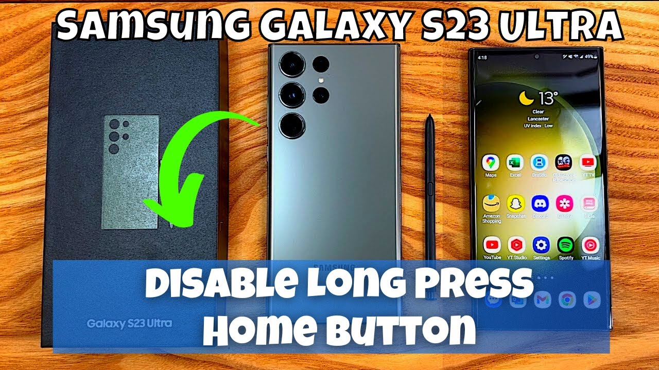 How to Disable Long Press Home Button Samsung Galaxy S23 Ultra