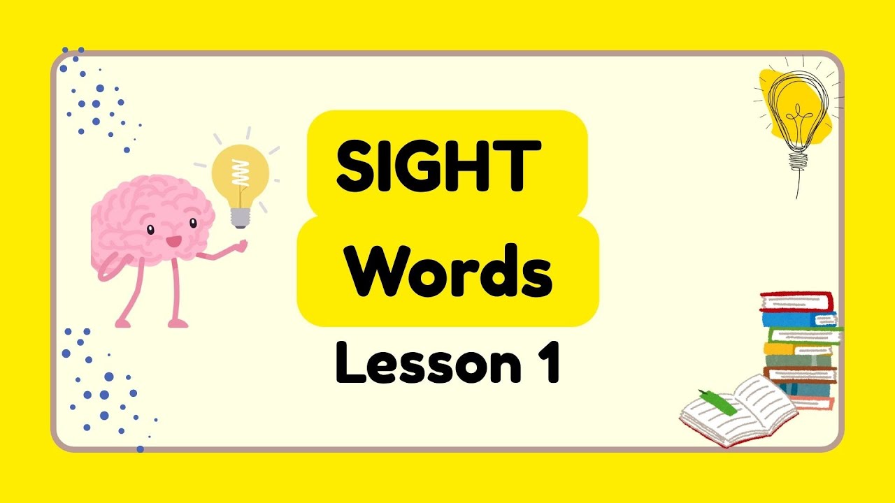 Pre K Sight Words | Lesson 1