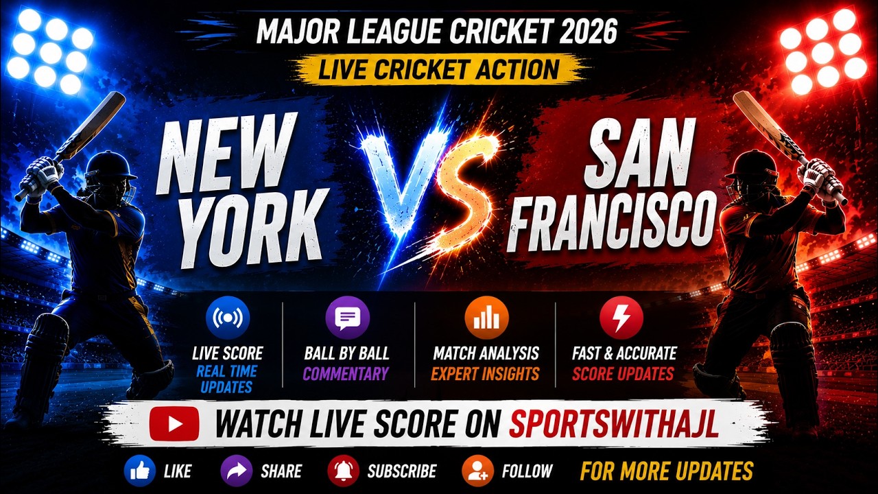 MI New York vs San Francisco Unicorns LIVE 🔴 Major League Cricket 2026 | MINY vs SFU Live Score