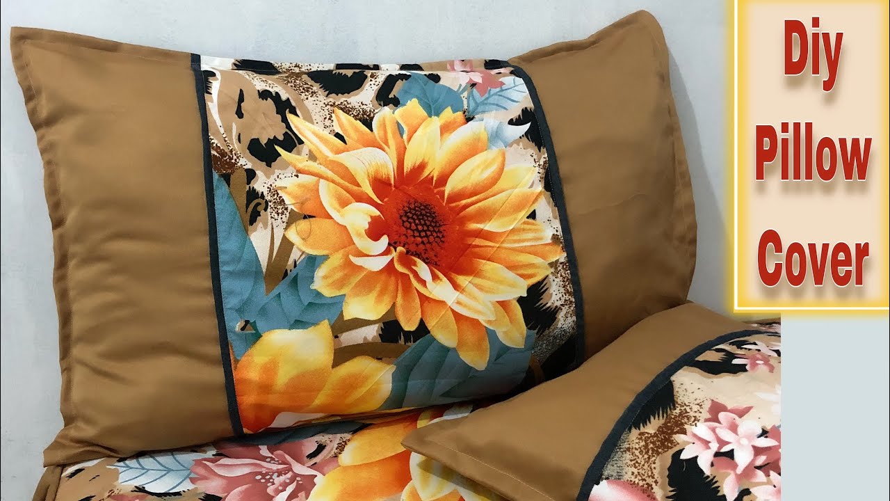 Simple Envelope Pillowcase | How To Make A Simple Pillowcase in Brown | Full Tutorial For Beginners