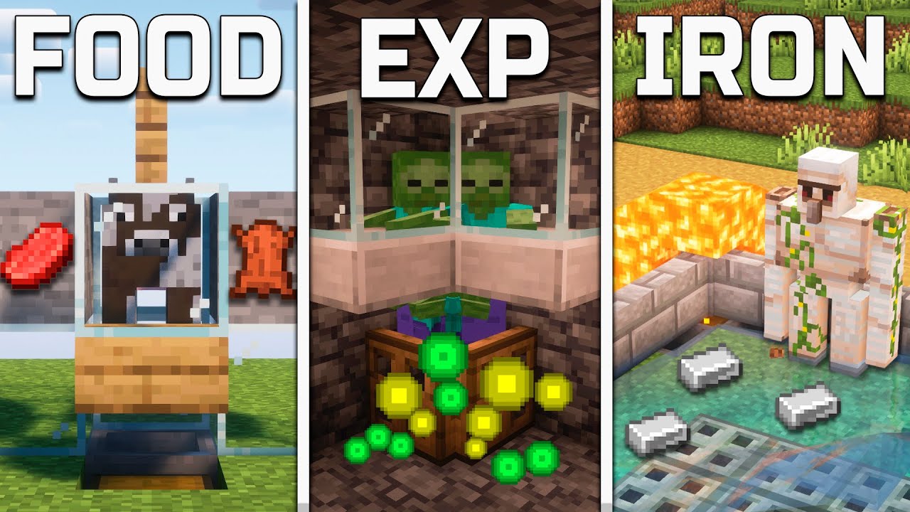 6 MUST-HAVE Starter Farms in Minecraft (Survival Friendly!)