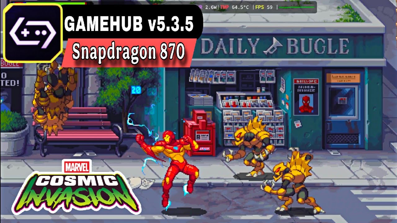 MARVEL Cosmic Invasion Android Gameplay Gamehub v5.3.5 - Settings All Snapdragon 870