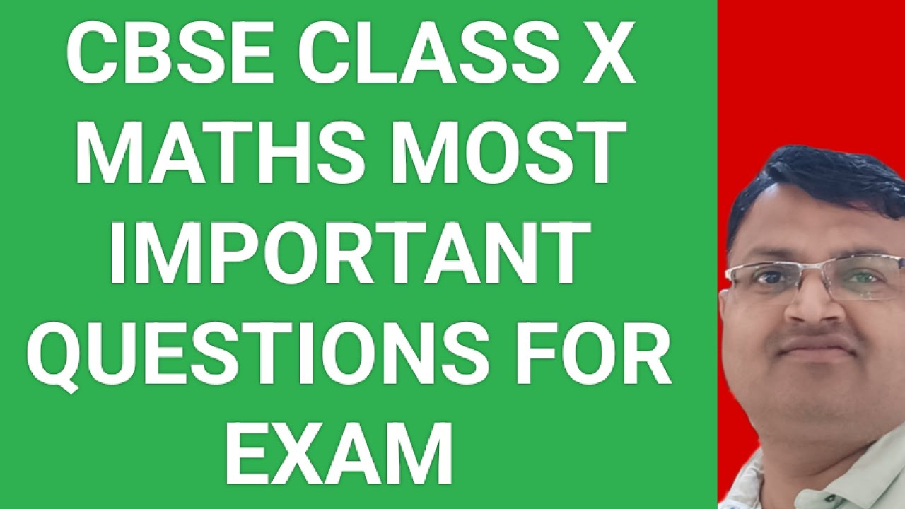 #MOST IMPORTANT QUESTIONS OF CLASS 10TH MATHS