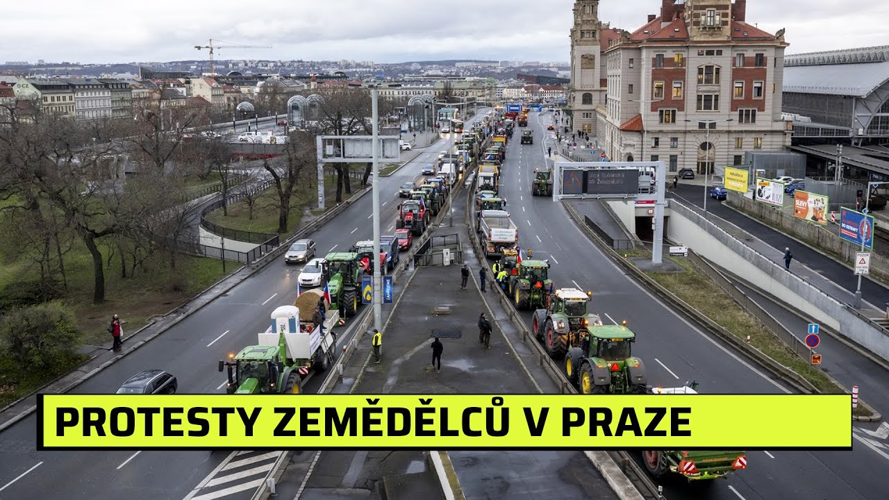 Zemědělci ucpali centrum Prahy. Podívejte se, jakým místům se raději vyhnout
