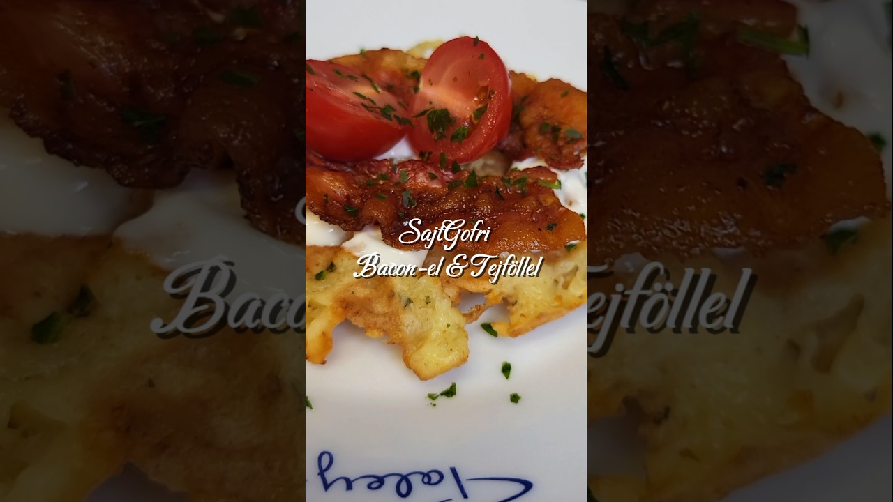 Mit egy&uuml;nk KENY&Eacute;R HELYETT? - Sajtgofri RECEPT - Egyszerű, finom, alacsony CH #dieta #fogy&aacute;stippek