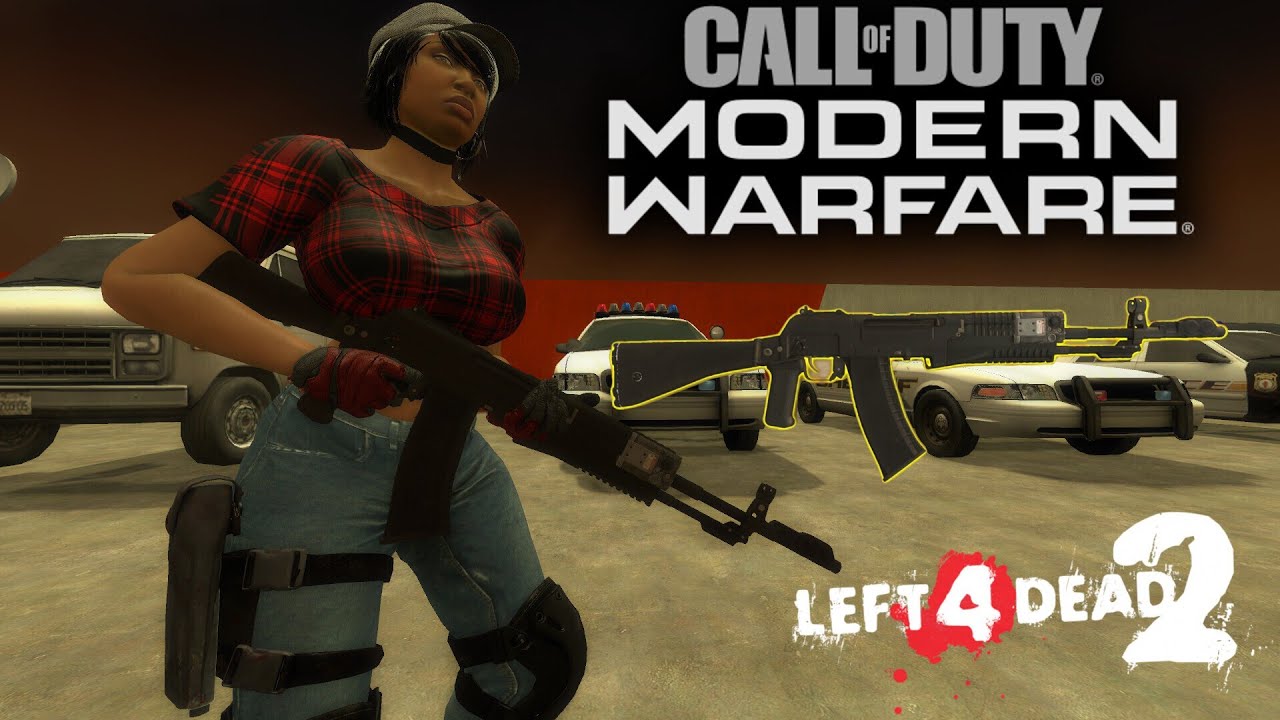 Left 4 Dead 2 Call of Duty Modern Warfare 2019's AN-94 (DR-SCAR) with Operator Rochelle Casual