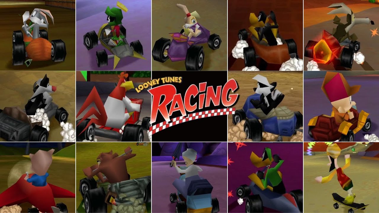 Looney Tunes Racing // All Playable Characters