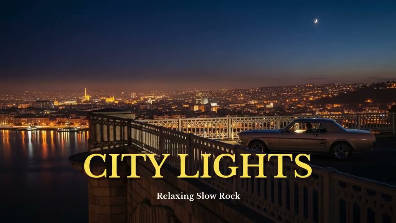 Driving Through City Lights | Slow Rock Music for Self Growth & Calm Nights