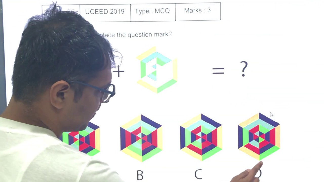 UCEED 2019 Solved Paper - Solution for Question No. 85