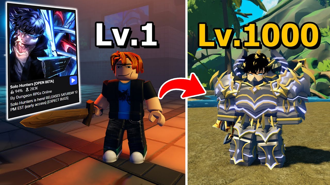 สอนฟาร์ม Lv.1-1000 สำหรับมือใหม่ | Roblox Solo Hunters