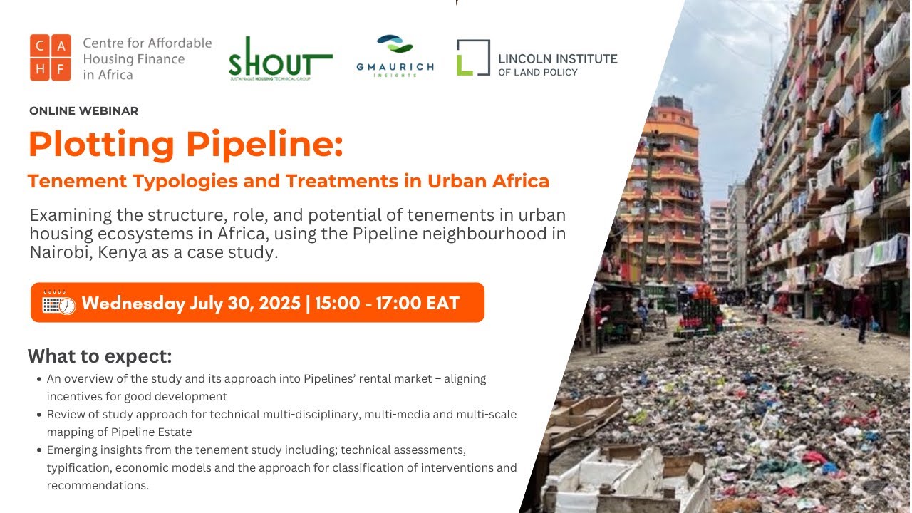 Plotting Pipeline: Tenement Typologies and Treatments in Urban Africa
