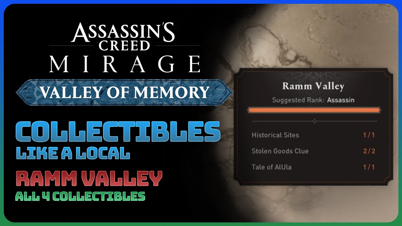 Assassin's Creed Mirage: Valley of Memory - Ramm Valley || Like A Local (Collectibles Guide)