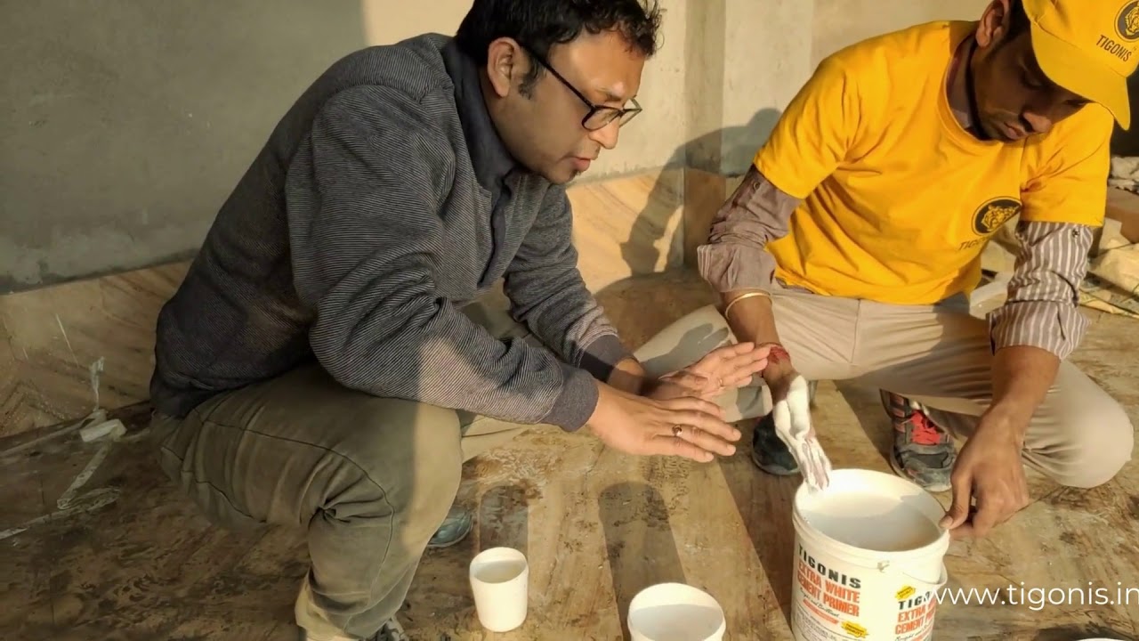 How To Apply Extra White Cement Primer | White Cement Primer Kaise Istemaal Kare | Full Tutorial