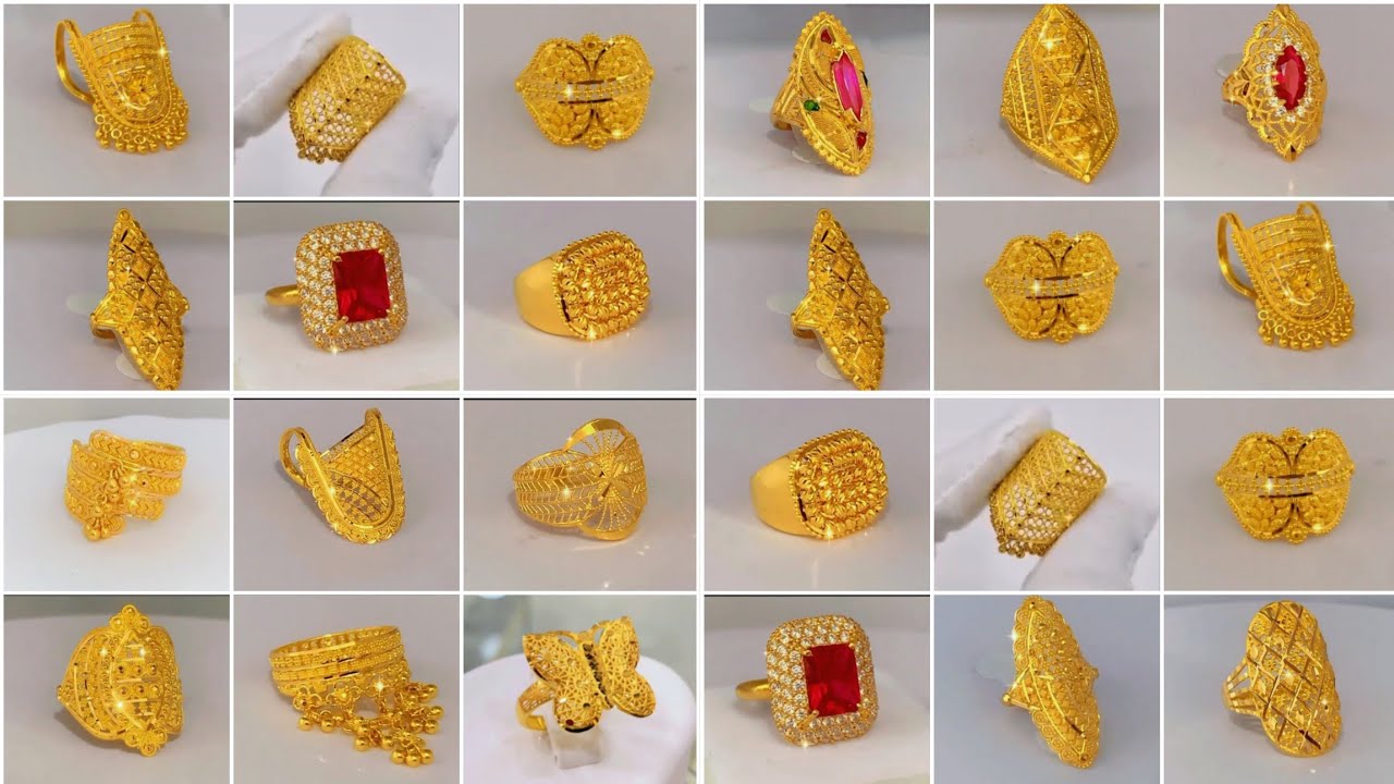 100+ Top trending gold engagement rings design|bridal gold rings designs|daily wear gold rings