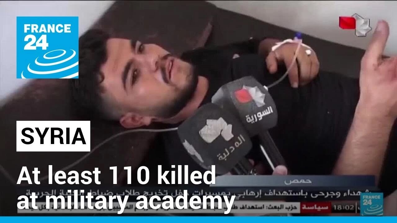 Drone attack kills at least 110 at Syria military academy &bull; FRANCE 24 English