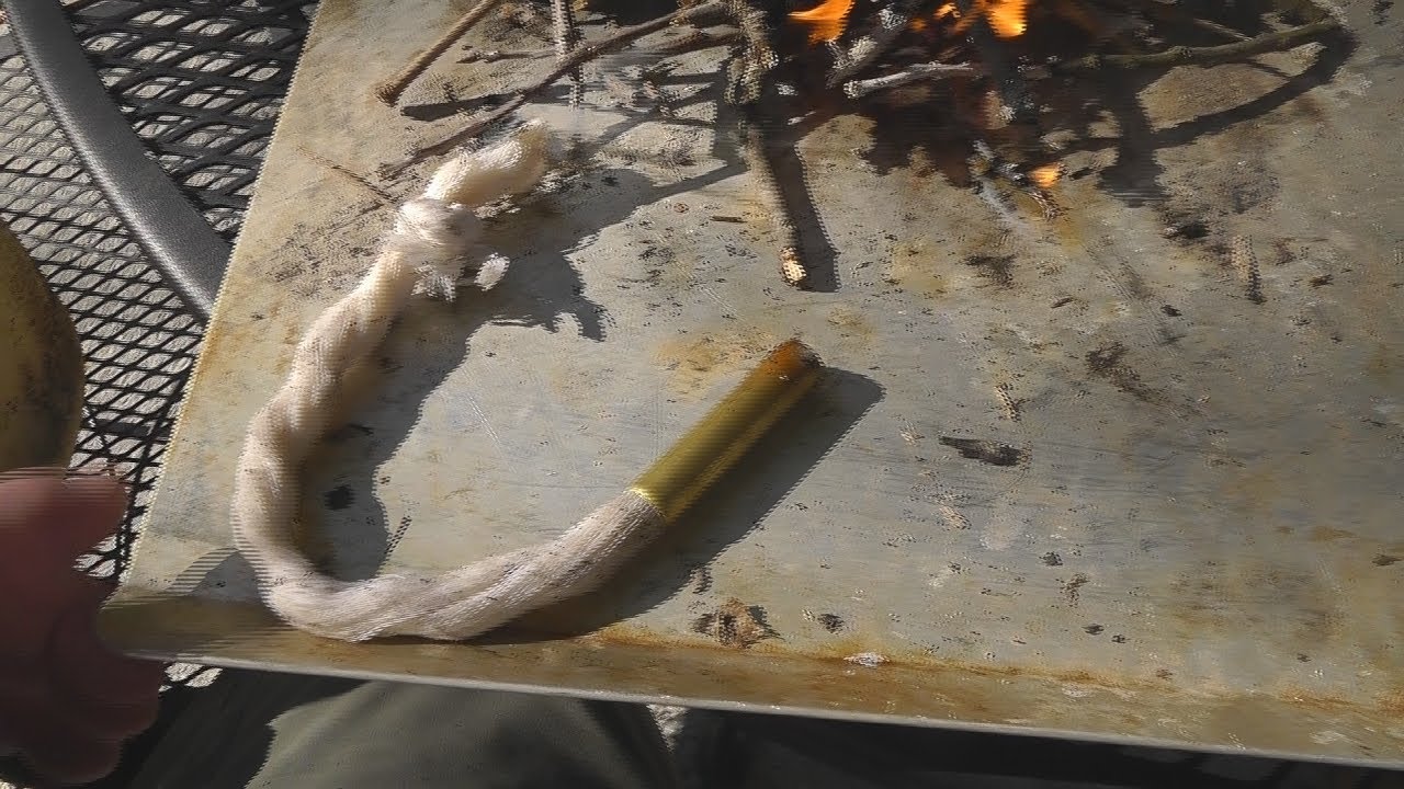 Gel-Wax Tinder Rope and Burn Test