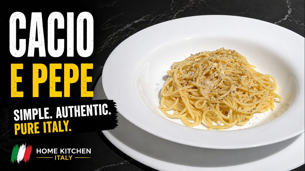 Аутентичный рецепт Cacio e Pepe | Настоящая римская паста | Без сливок | Home Kitchen Italy