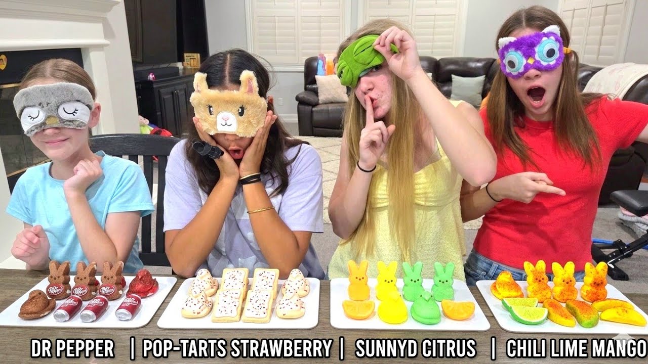 Blindfolded Marshmallow Peeps Taste Test Challenge!!