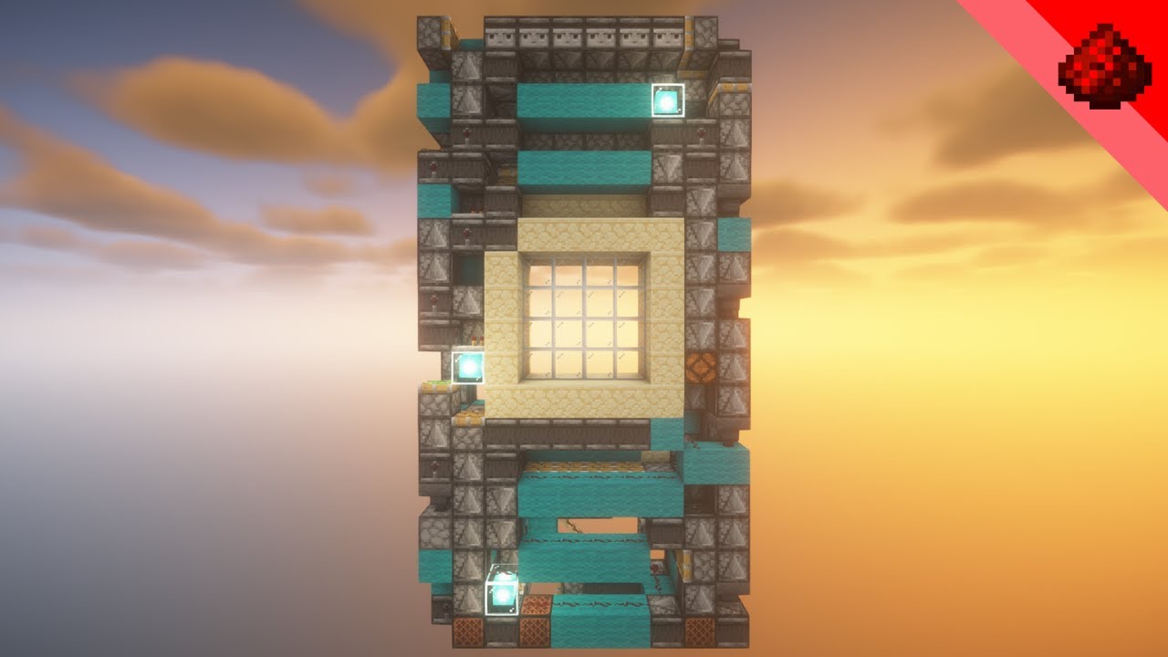 4x4 Glass Piston Door Showcase And Tutorial! (570 Blocks) [Voiced Tutorial]