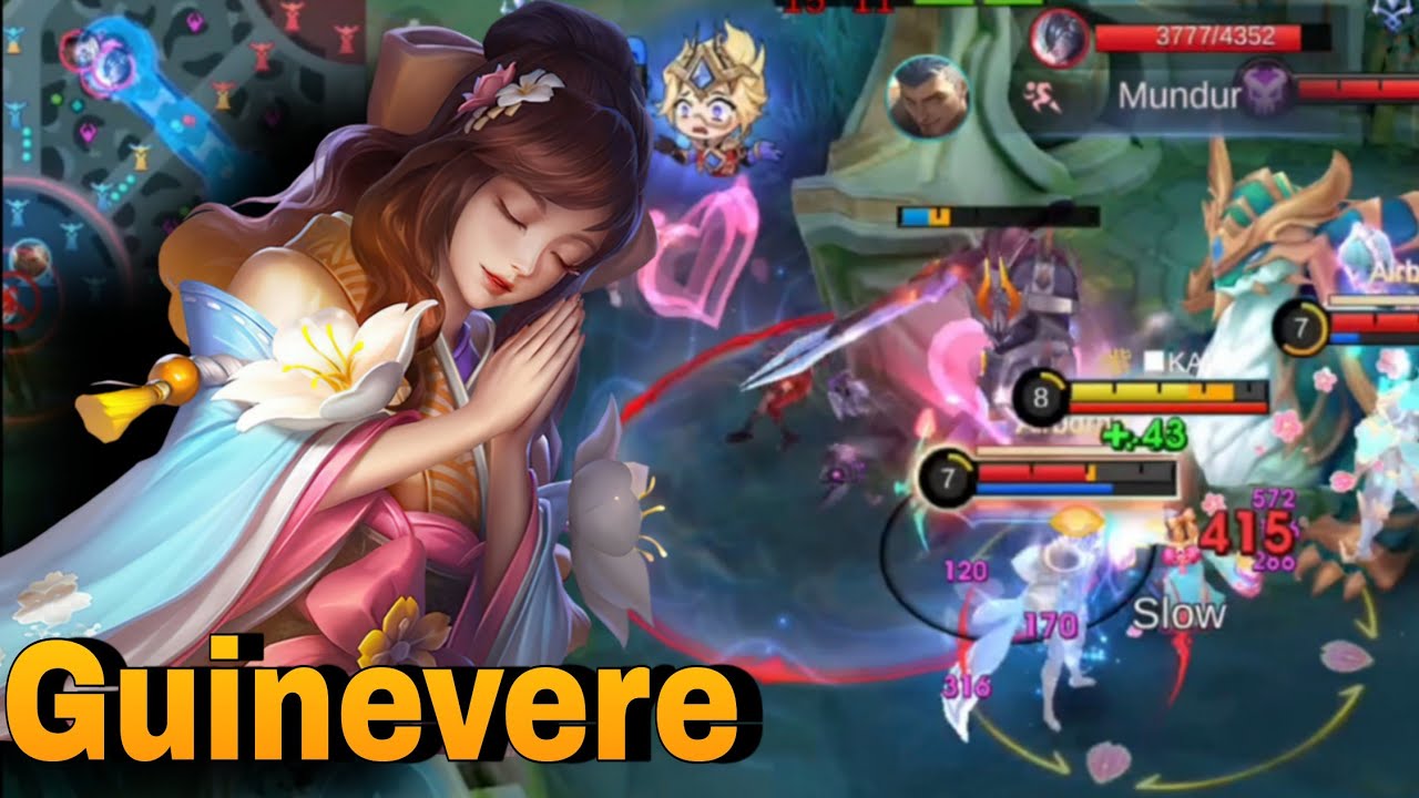 In Match! Guinevere Sakura Gameplay Rank Gameplay Mlbb 