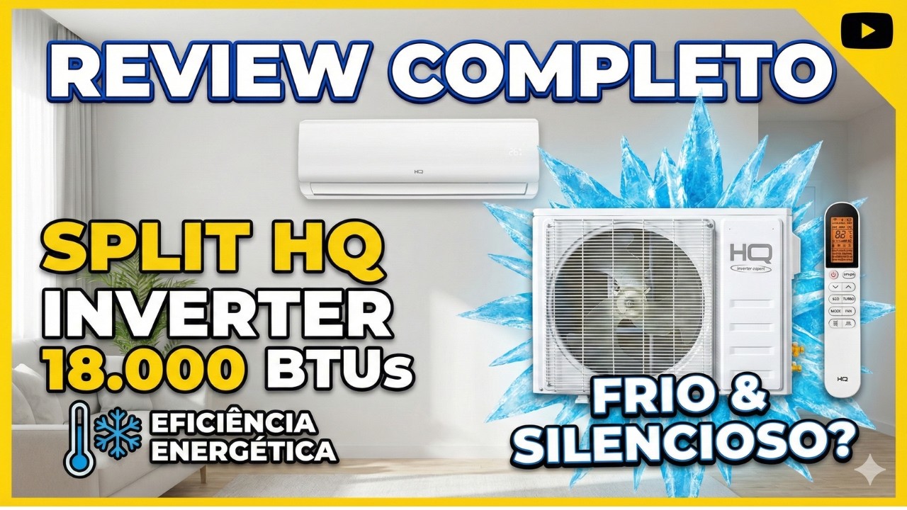 Ar Condicionado HQ Inverter 18.000 BTUs Vale a Pena ? Review Completo, Silencioso e Econ&ocirc;mico