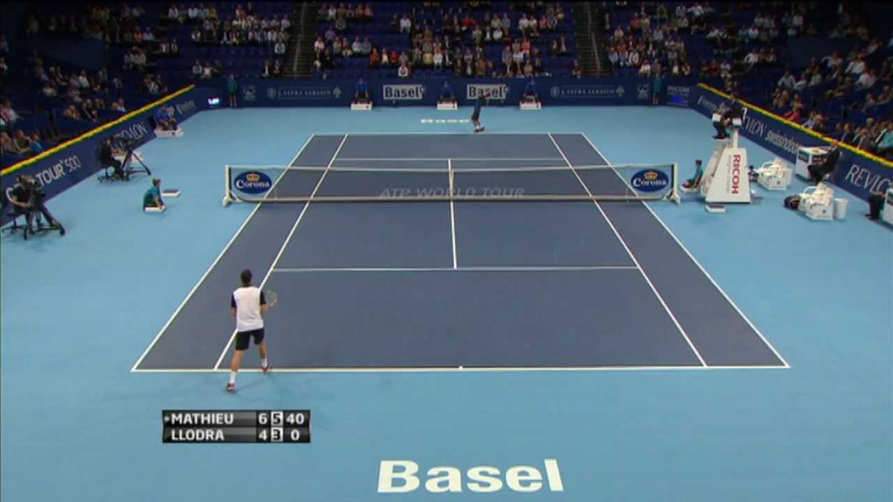 Michael Llodra Hits Hot Shot at Swiss Indoors Basel