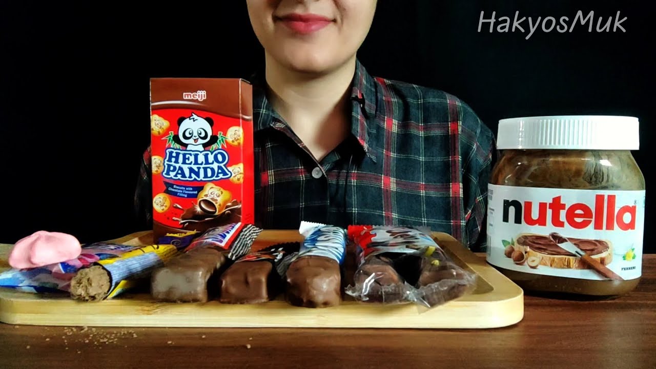 ASMR Eating Kinder, Snickers, Nutella & Marshmallow | No Talking | Chocolate Crunch