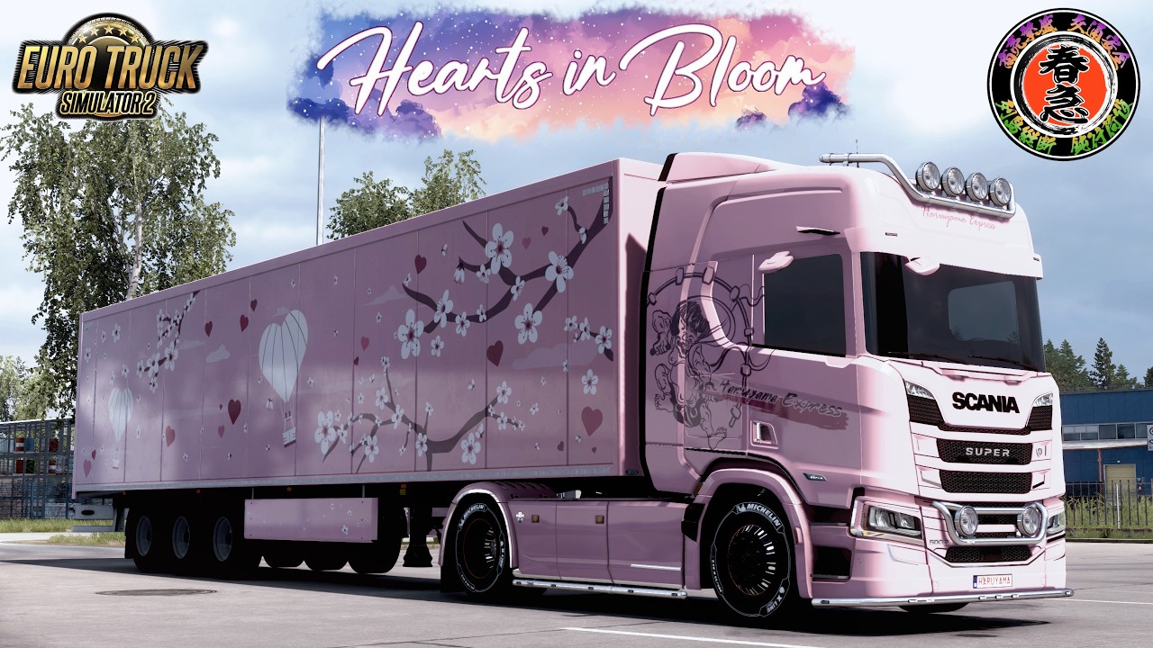 ETS2コンボイ(ｱｰｶｲﾌﾞ）　v1.58 Hearts in Bloomイベント配送！？　はいそうです！