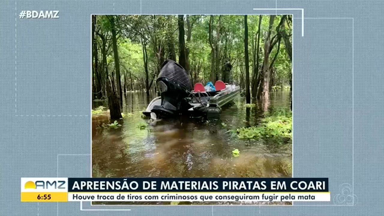 Apreensão de materiais usados por piratas de rios em Coari | BOM DIA AMAZÔNIA - REDE AMAZÔNICA