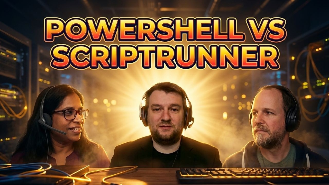 Manual Power Shell vs Scriptrunner by Reshmee Auckloo and Dmitrii Shitov [m365con.net]
